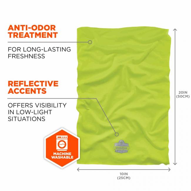 Banda de cuello / braga evaporativa refrescante Ergodyne 6487, protección solar UPF 50+