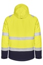 Chaqueta de invierno Tranemo 580881 multinorma alta visibilidad, inherentemente ignífuga de alta visibilidad, con capucha desmontable, forro de piel sintética en el cuerpo y forro acolchado en las mangas