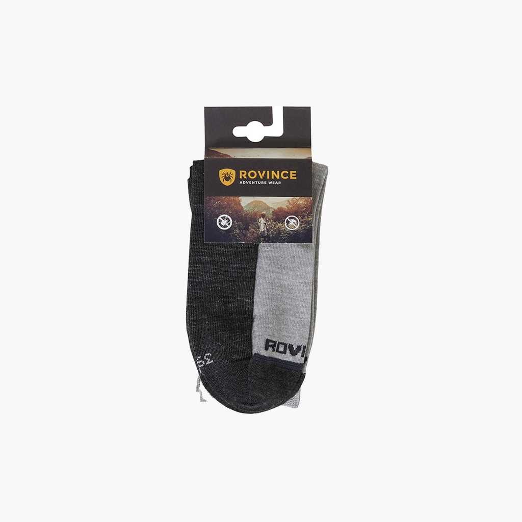 Calcetines Rovince Adventure trekking confort ergonómico, muy transpirable, repelente de insectos.