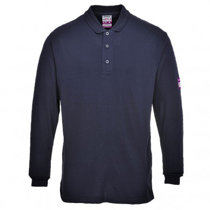 Polo de màniga llarga ignífug i antiestàtic permanent, Modaflame, 200 gr.