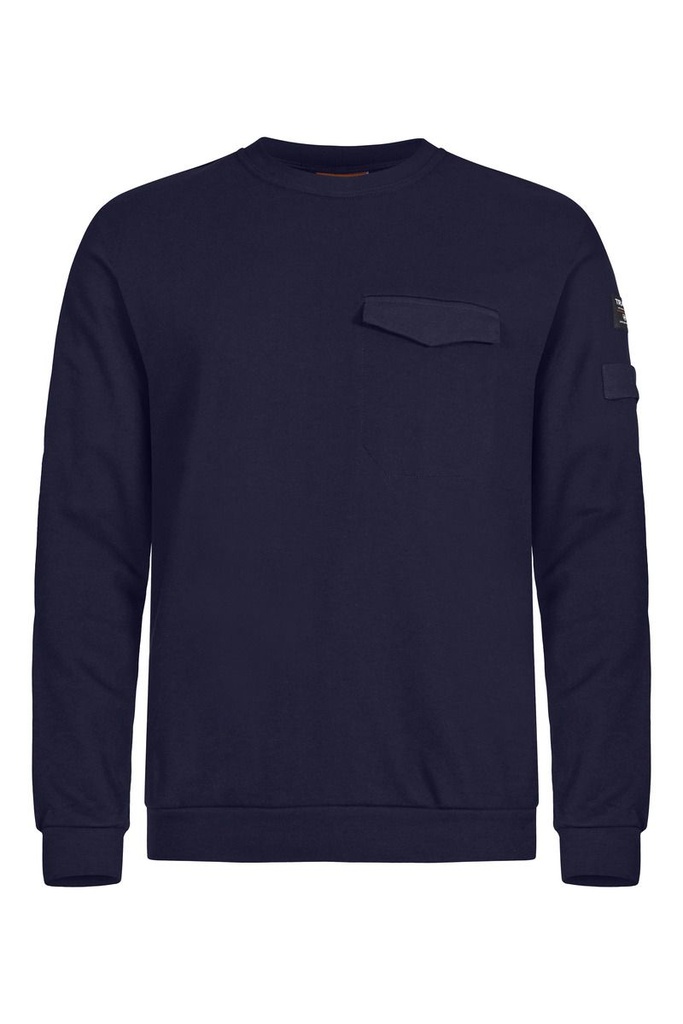 Sudadera ignífuga inherente Tranemo 598589, arco eléctrico EBT: 11,0 cal/cm², 50% algodón reciclado, bolsillo con solapa en pecho, bolsillo para lápices en manga izquierda. Sin PFAS