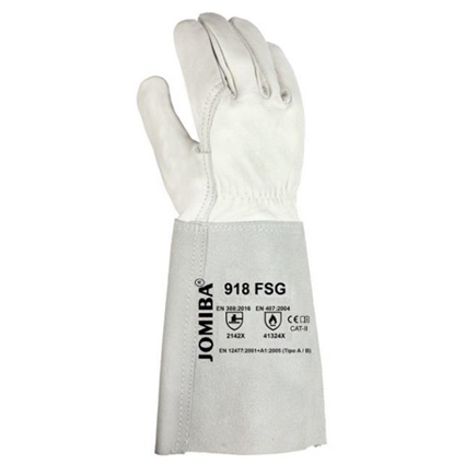 Guant soldadura TIG flor boví grisa amb maniguet JOMIBA 918 SG